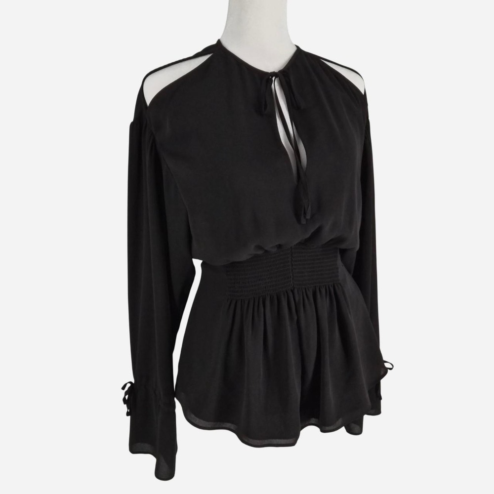 All Saints flowy black chiffon style blouse